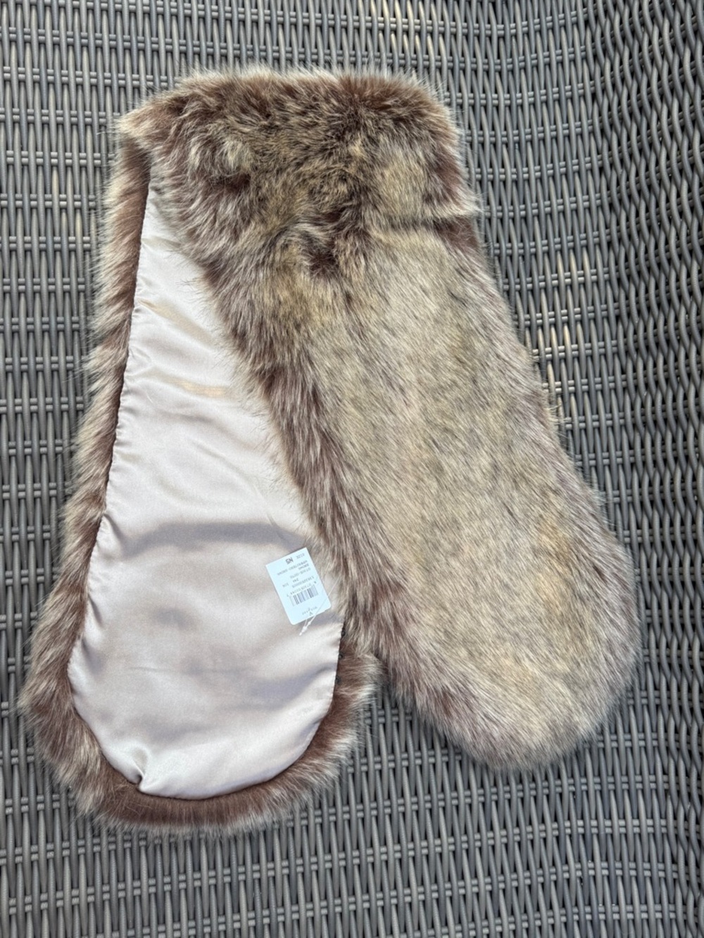 Faux Fur Scarf Collar - Taupe Brown - NWT